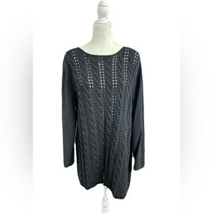 Black Style & Co Oversized Tunic Sweater Size 3X